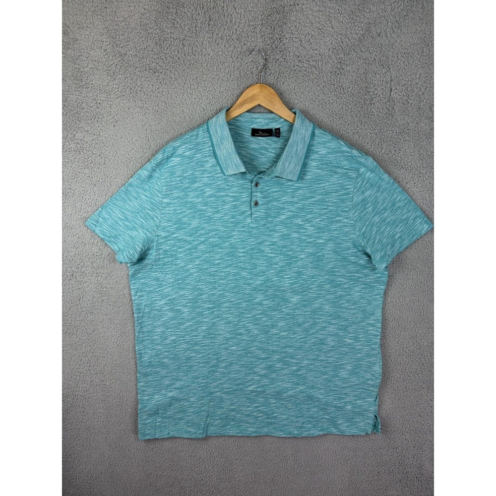 Marc Anthony Polo Shirt Mens 2XL Blue 100% Cotton Slim Fit Jersey Casual Top Men
